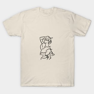 Minimalist line art woman T-Shirt